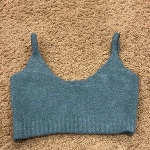 Fashion nova meant to be fuzzy sweater crop tank top